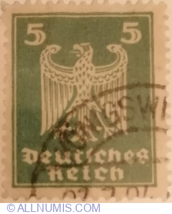 5 rentenpfennig 1924 - New imperial eagle