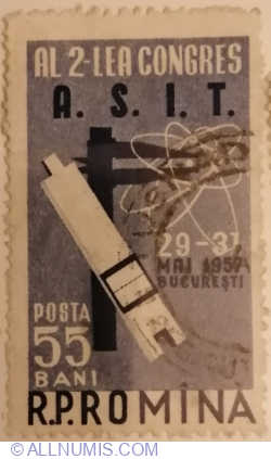 55 Bani 1957 - Slide rule, caliper, & atomic model