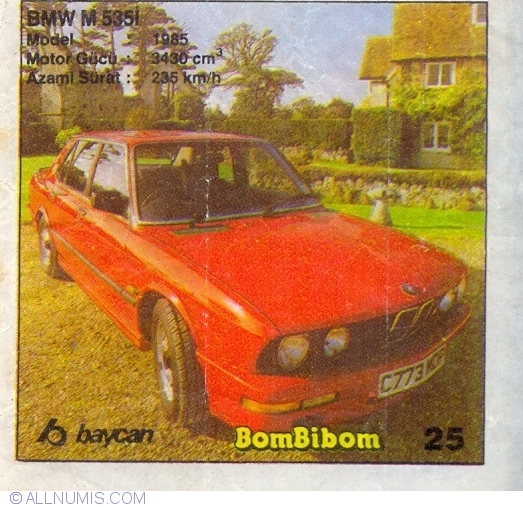 25 - BMW M 535I, First Serie (1-60) - Bombibom - Chewing Gum 