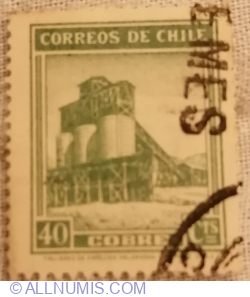 Image #1 of 40 Centavos 1939 - Copper mine