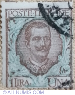 1 Lira 1901 - King Vittorio Emanuele III (1869-1947) with Floral Ornaments