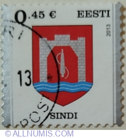 0,45 € 2013 - Coat of Arms of Sindi