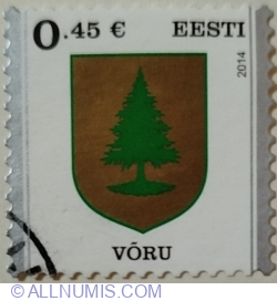 Image #1 of 0,45 € 2014 - Coat of Arms of Võru