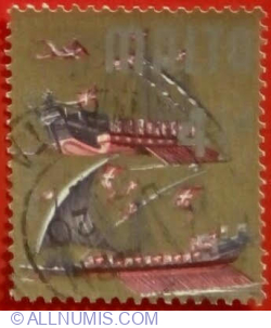 Image #1 of 4½ Penny 1965 - Maltese Navy (16th Century galleons)
