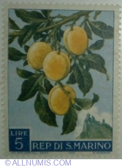 Image #1 of 5 Liră 1958 - Plums (Prunus domestica)
