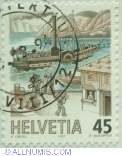 45 Centimes - Postare cu nava