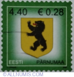 4,40 Kroon / 0.28 € 2006 - Coat of Arms of Pärnumaa