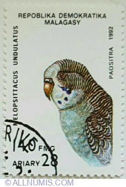 140 Francs 1993 - Budgerigar (Melopsittacus undulatus)