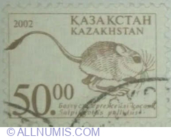 50 Tenge 2002 - Pale Pygmy Jerboa (Salpingotus pallidus)