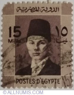 Image #1 of 15 Millieme 1937 - King Farouk (1920-1965)