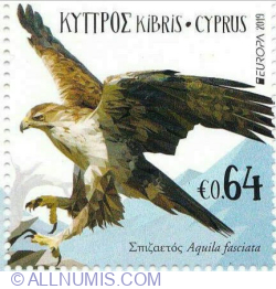 Image #1 of 0.64 Euro - Vulturul lui Bonelli (Aquila fasciata)