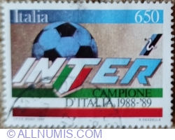 650 Lire 1989 - Inter Milan National Football Champion