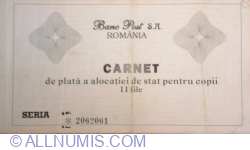 Carnet de plată a alocației de stat pentru copii