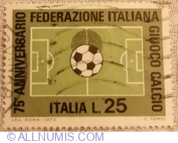 Image #1 of 25 Lire 1973 - Football and Pitch