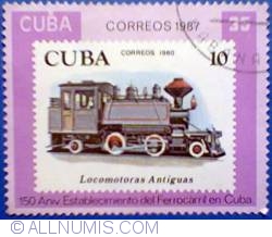 35¢ 1987 - Locomotoras Antiguas-Cuban stamps#2360