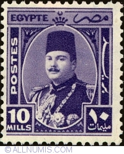 Image #1 of 10 Millieme 1944 - King Farouk