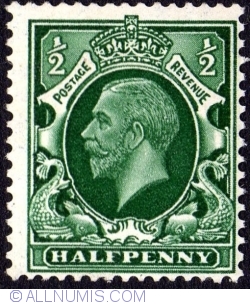 Image #1 of 1/2 Penny 1934 - King George  V