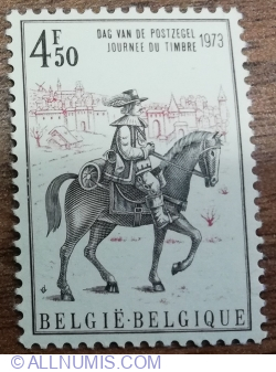 4.5 Francs 1973 - Stamp Day