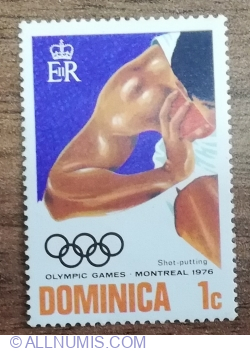 1 Cent 1976 - Jocurile Olimpice 21, Montreal - Aruncarea greutatii
