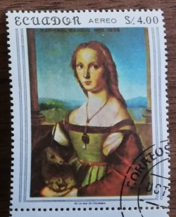 Image #1 of 4.00 Sucre 1967 -  Portrait - Lady with a Unicorn by Raphael