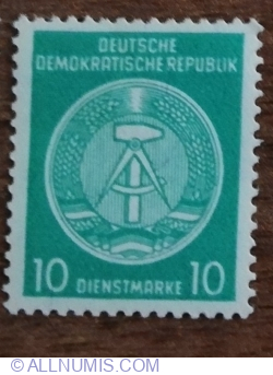 Image #1 of 10 Pfennig 1954 - Official Stamps - Official Stamps for Administration Post B (II and III)