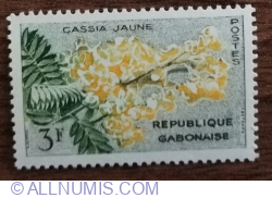 Image #1 of 3 franc 1961 - Flora - Pom auriu (Cassia fistula "deareana")