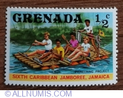Image #1 of 1/2 Cent 1977 - Caribbean Scout Jamboree - Pioneering Project