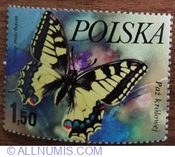1.5 Zloty 1977 - Fluturi - Coadă de rândunică (Papilio machaon)