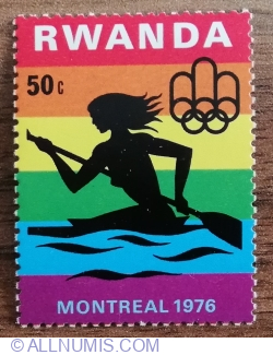 50 Santime 1976 - Jocurile Olimpice 21, Montreal - Caiac-Canoe
