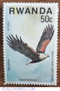 Image #1 of 50 Santime 1977 - African Fish-Eagle (Haliaeetus vocifer)