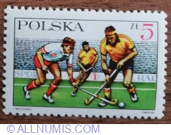5 Zloty 1985 -  Polish Field Hockey, 50th Anniversary