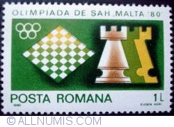 Image #1 of 1 Leu - Olimpiada de sah "Malta"