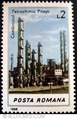 2 Lei - Oil refinery, Pitesti