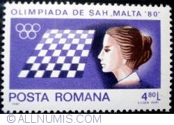 Image #1 of 4.80 Lei - Chess Olympics, Malta