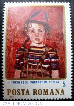 Image #1 of 5 Lei - I. Tuculescu "Portrait of a little girl"