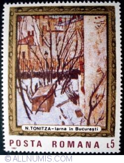 5 Lei - N. Tonitza - Winter in Bucharest