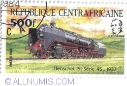 500 Francs - Locomotiva Henschel 151 serie 45_1937