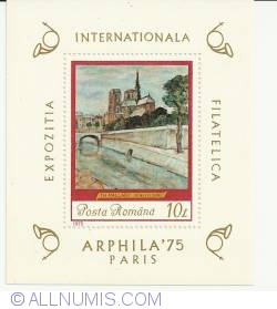 10 Lei 1975 - Expozitia Filatelica Internationala "Arphila '75" Paris