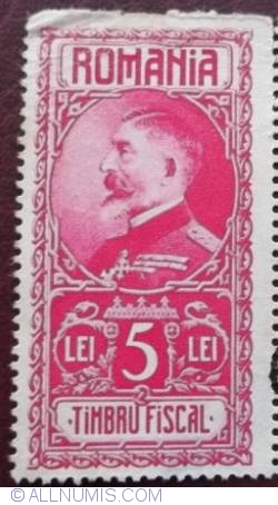 5 Lei 1928 - Fiscal stamp