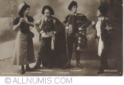 Image #2 of Fl. Cristoforeanu, N. Ciucurette, N. Leonard, El. Leonard în "Brigands"