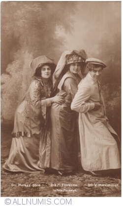 D-na Metaxa-Doro, D-ra Fl. Florescu și D-nu V. Maximilian în „Fata poznașă”