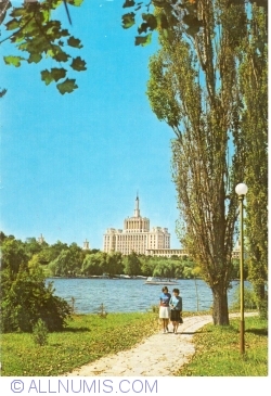 București - Vedere din Parcul Herăstrău (1979)