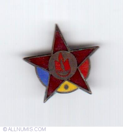 Romania Steaua Bucuresti Football Pin Enamel Red Star Army Club