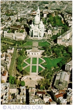Paris - Montmartre hill aerial view