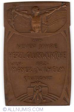 Neues Jahr - Herzl-Glückwünsche-Meyer and Wilhelm metal fabrik