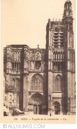 Image #2 of Sens - The Cathedral - La Cathédrale - The facade (120)