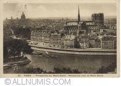 Paris - Perspectivă spre Notre-Dame - Perspective sur Notre-Dame