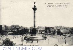 Paris - Piața Bastiliei și Columna Juillet - Place de la Bastille. Colonne de Juillet