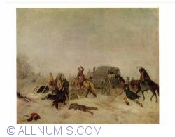 Episod al retragerii armatei lui Napoleon din Rusia (Эпизод отступления наполеоновской армии из Россия) (Pictor necunoscut - 1844)