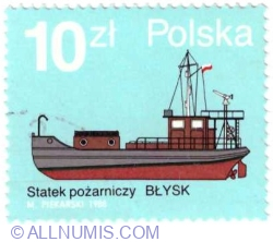 Image #1 of 10 zlotych 1988 - Fire Boat BŁYSK